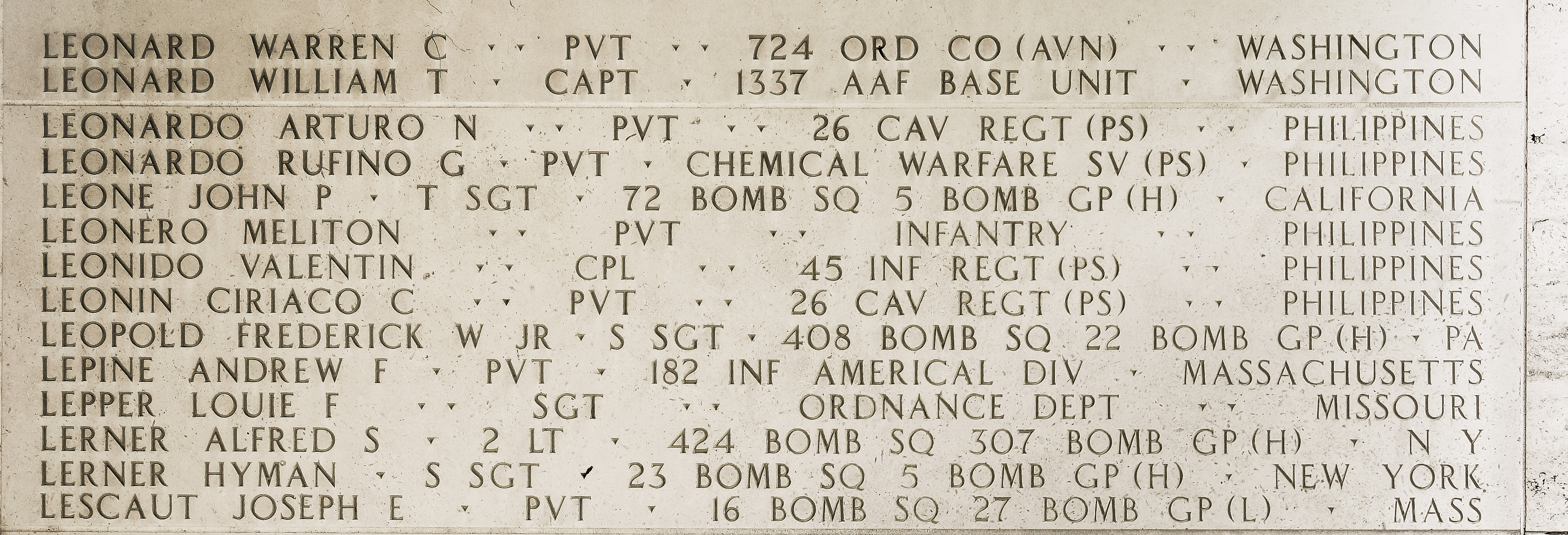 Andrew F. Lepine, Private